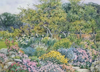 Een Rots Tuin in Goldington, Bedfordshire